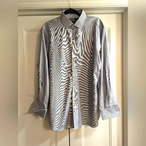 Men's Pollo by Ralph Lauren. Phillip dress shirt. 16.5 34 Black/white pinstripe.